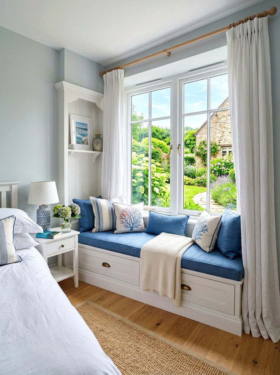 Window Seat With View - 30 phone free bedroom ideas