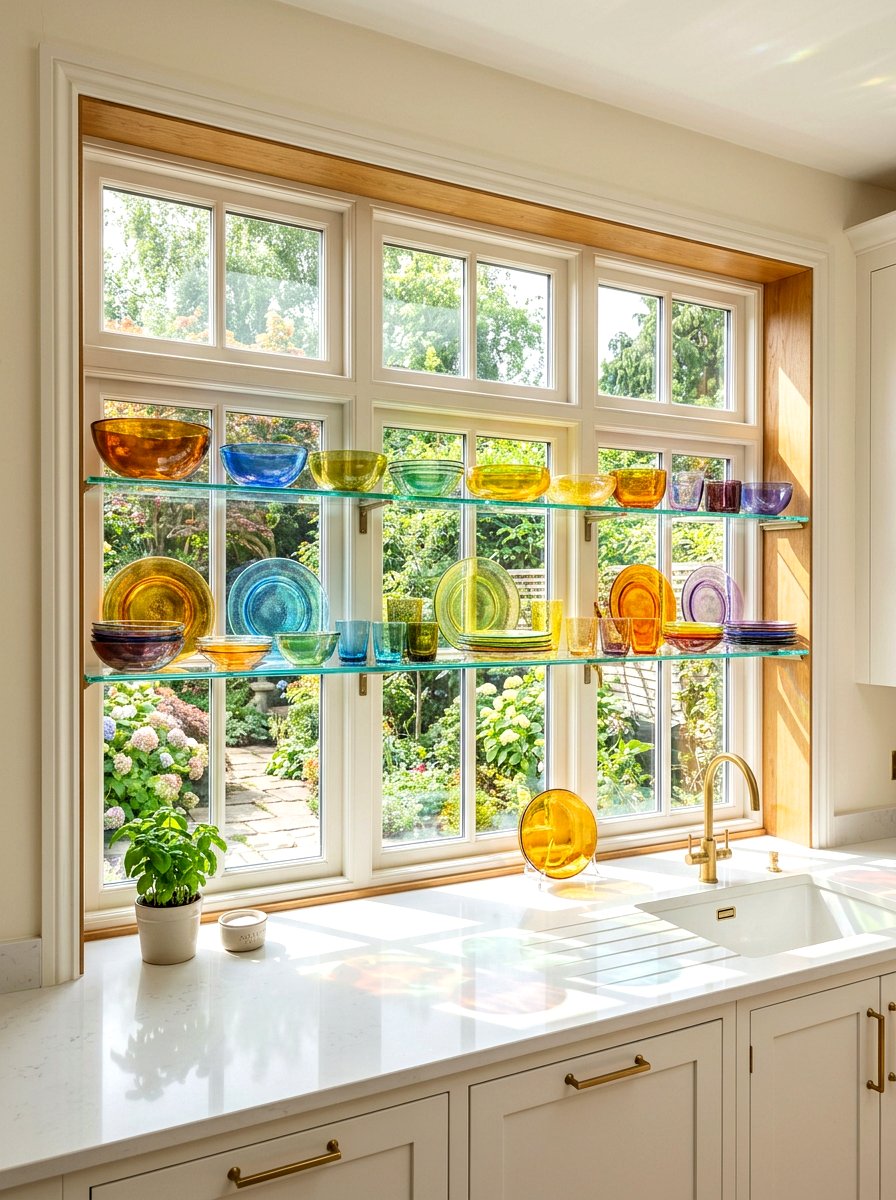 Window Shelf Display - 30 dish display ideas
