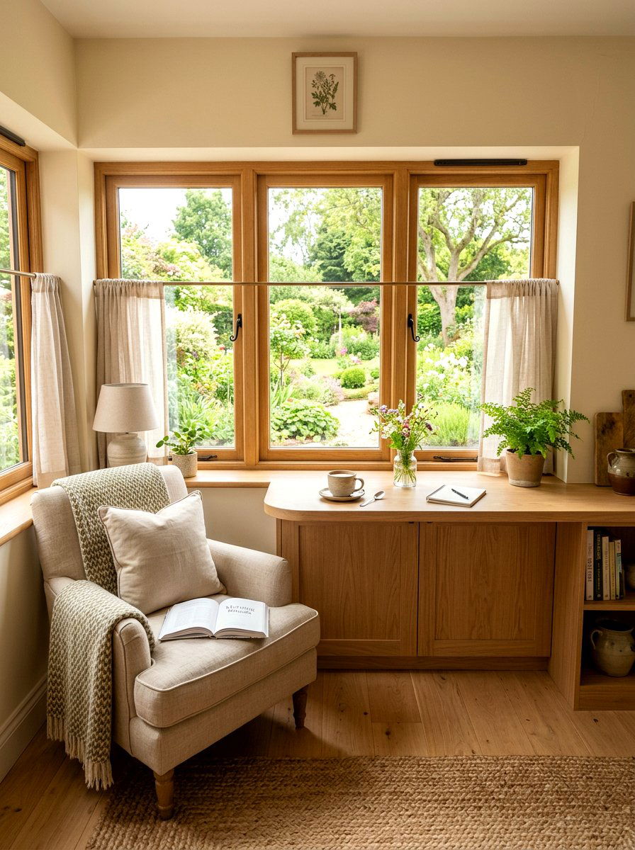 Window Side Coffee Nook - 30 coffeehouse kitchen corner ideas