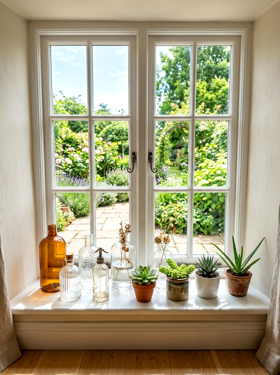 Window Sill Arrangement 1 - 30 decorative object styling ideas