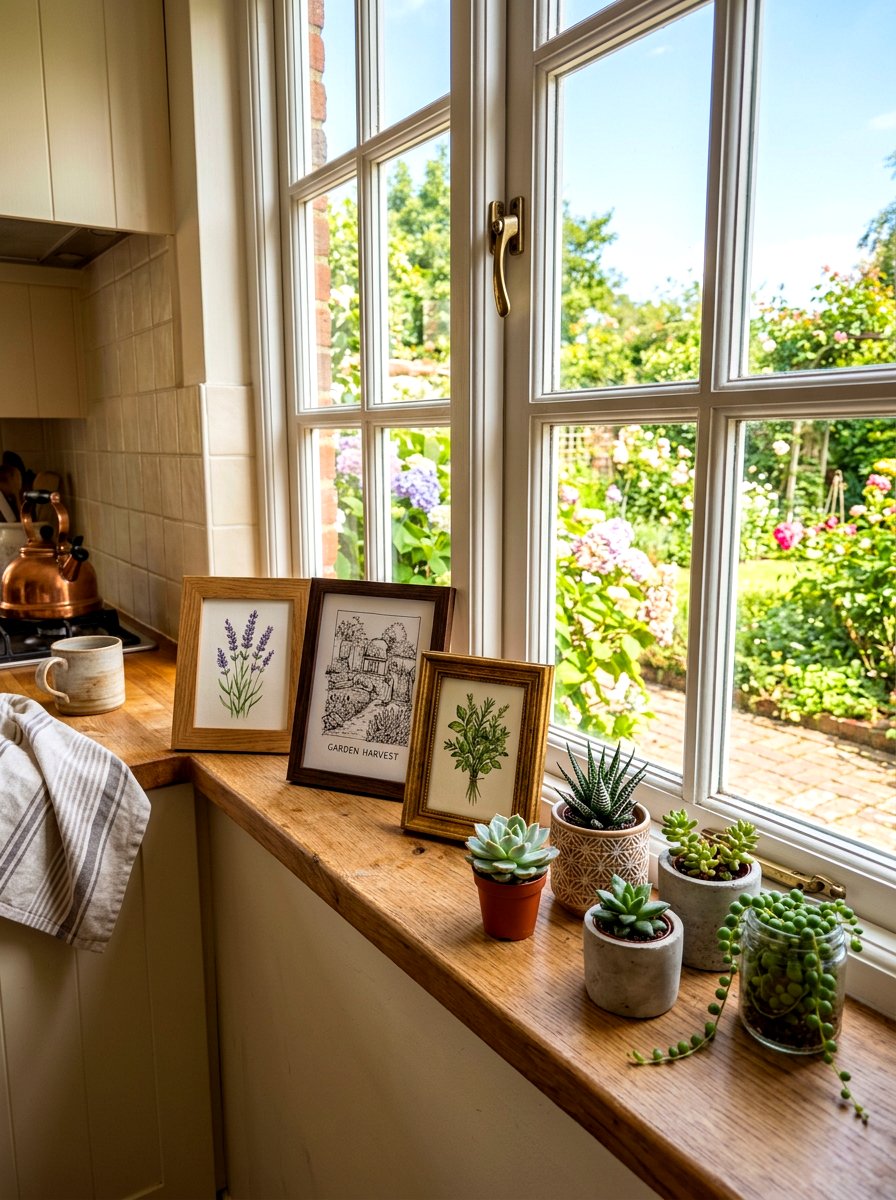 Window Sill Art - 30 leaning art wall ideas