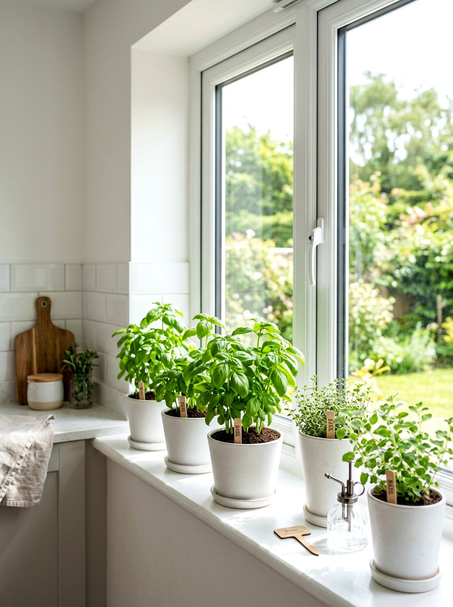 Window Sill Garden - 30 kitchen garden ideas