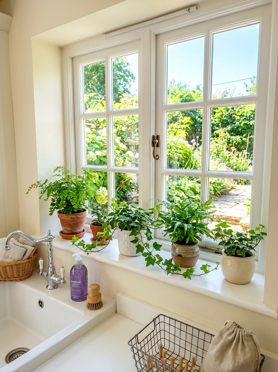 Window Sill Plant Decor - 30 small utility room ideas