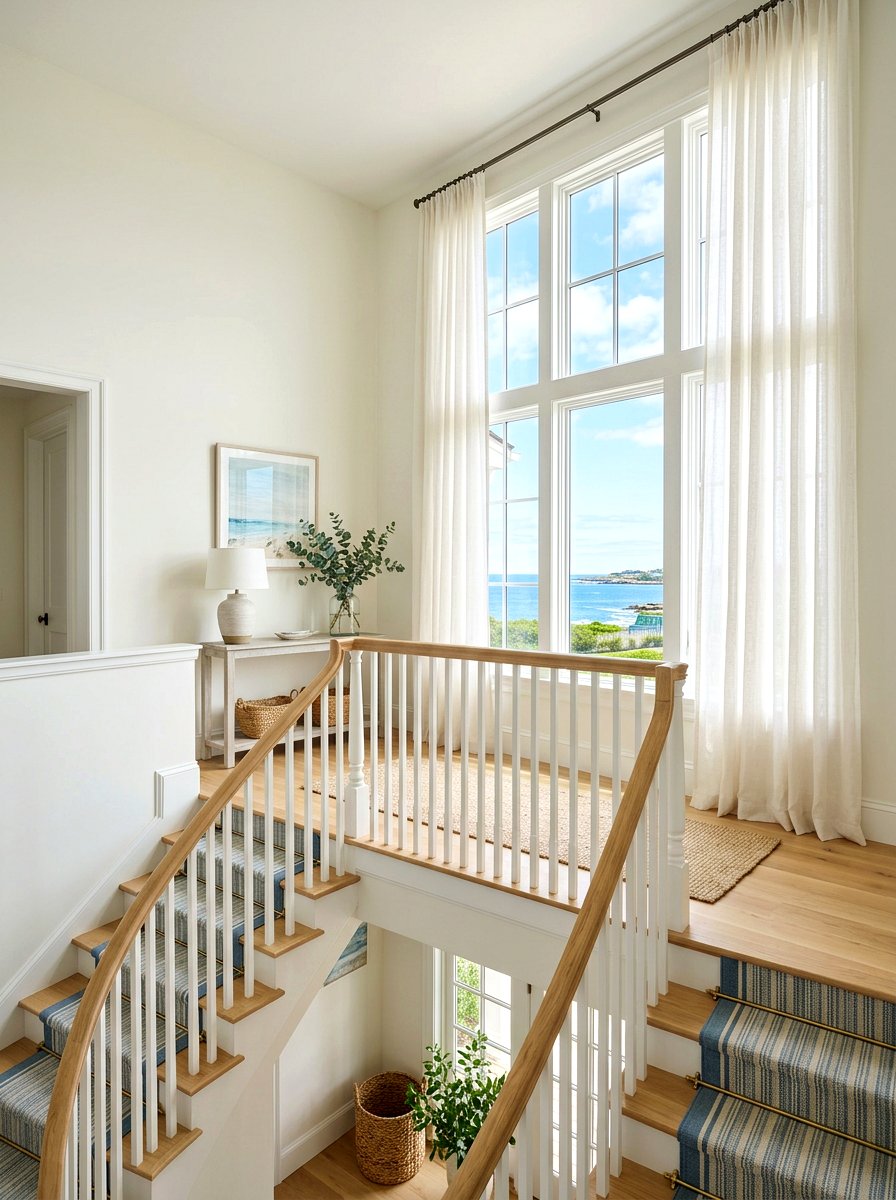 Window Treatments - 30 staircase decor ideas