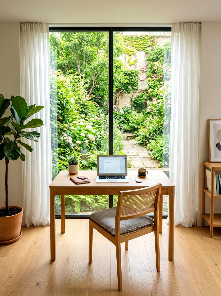 Window View Desk - 30 home office decor ideas