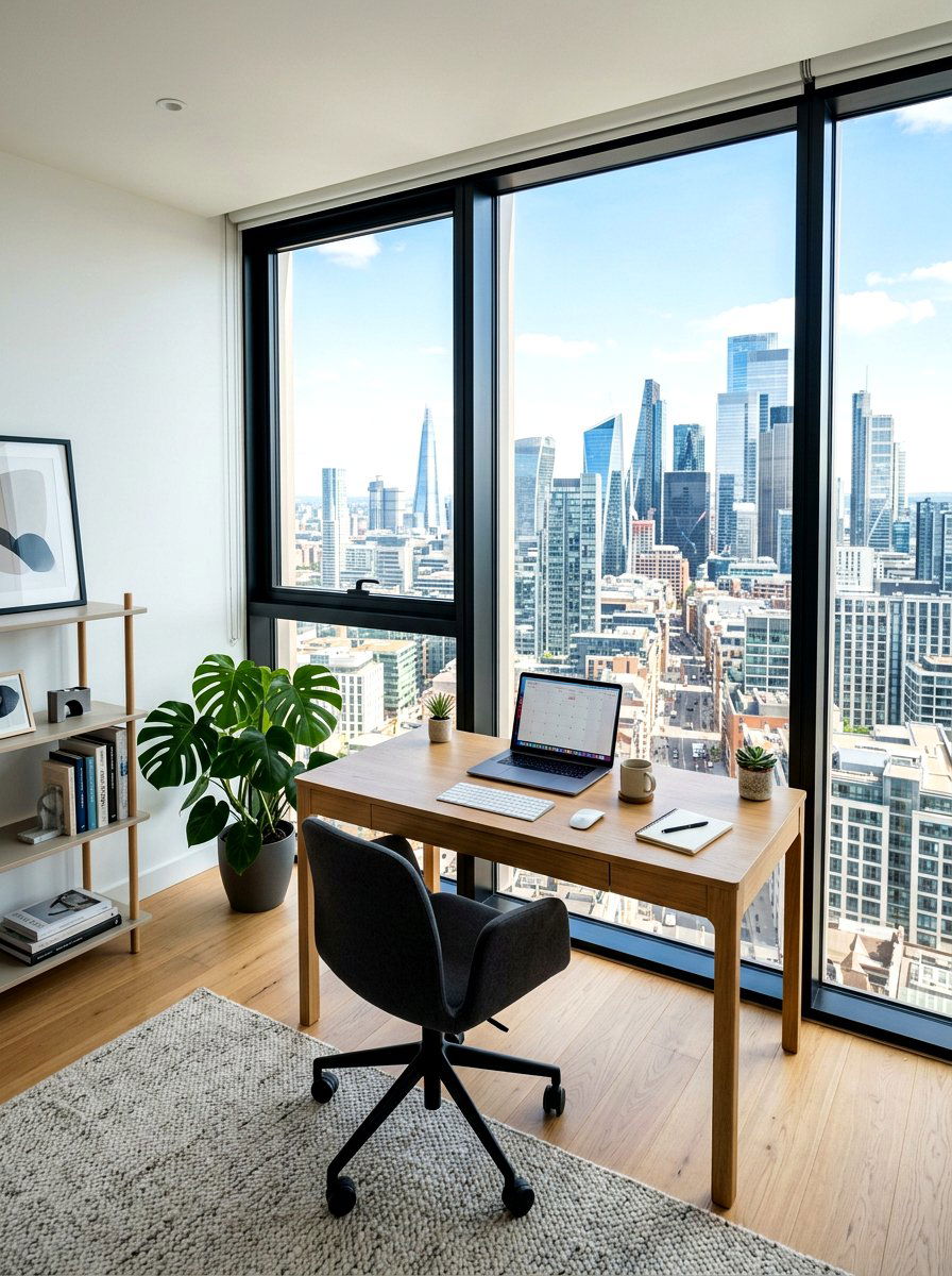 Window View Home Office - 30 minimalist home office ideas