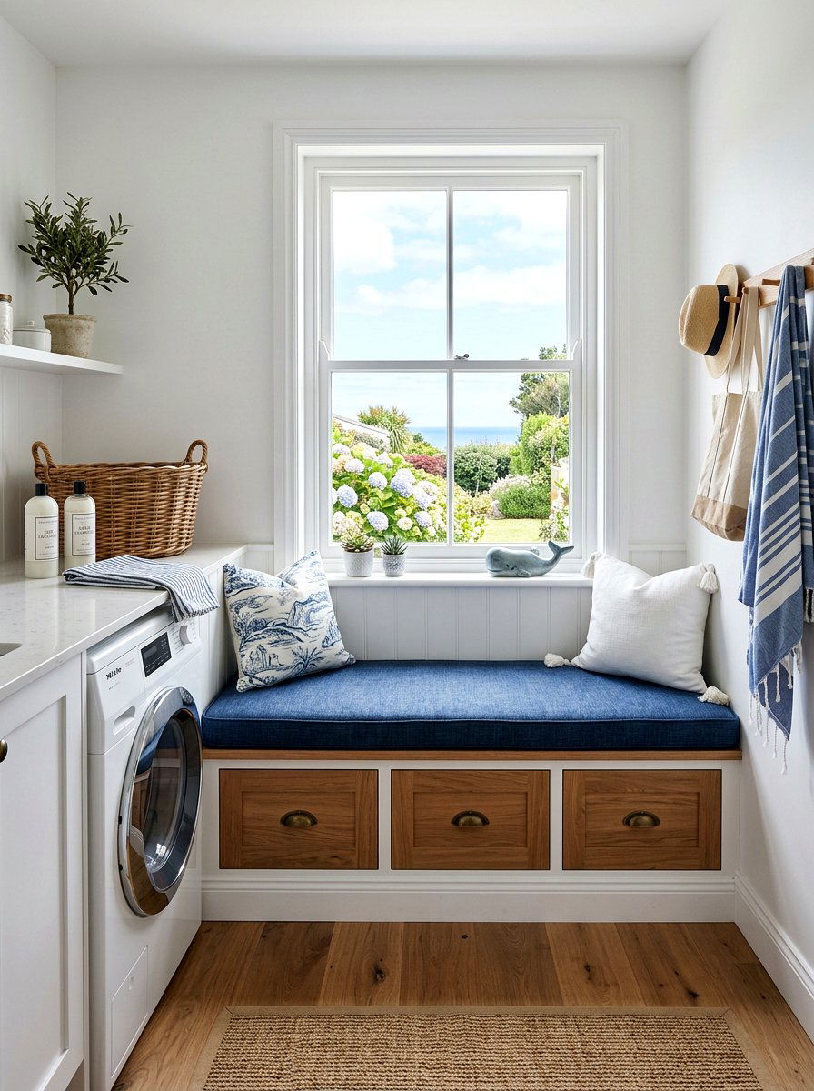 Window bench seating - 30 utility room ideas