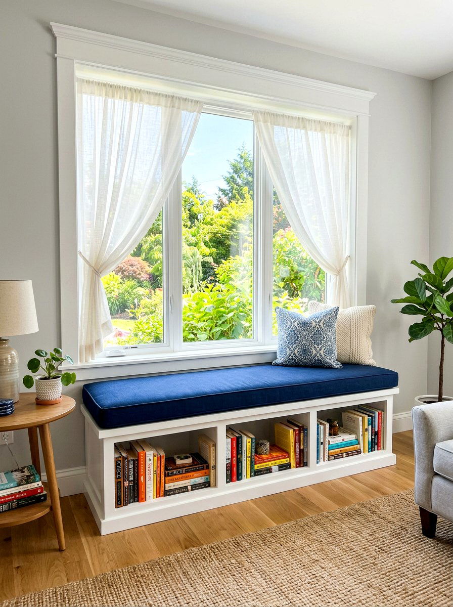 Window bench storage seat - 30 book lover teen room ideas