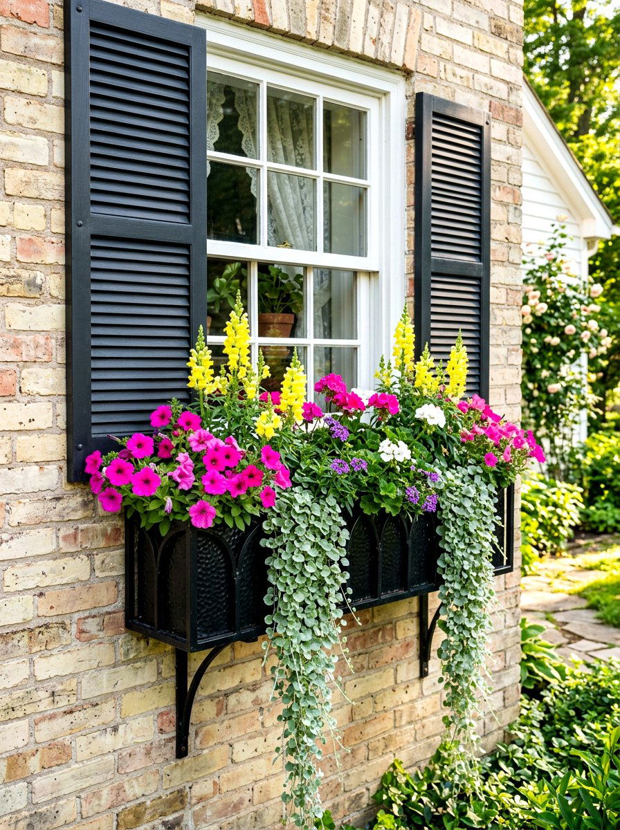 Window box display - 30 flower container garden ideas