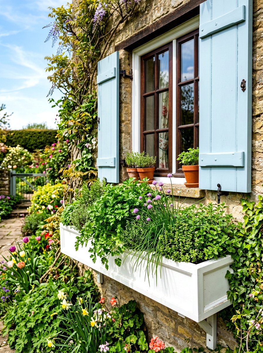 Window box herb garden - 30 herb garden ideas
