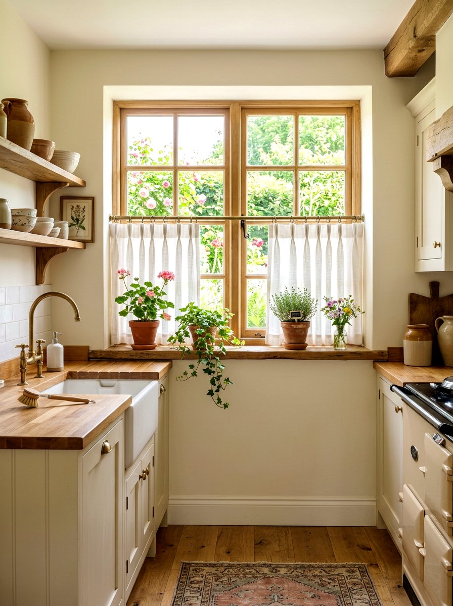 Window cafe curtains - 30 rental kitchen ideas