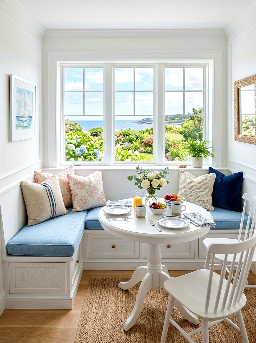 Window seat breakfast nook - 30 bedroom breakfast nook ideas