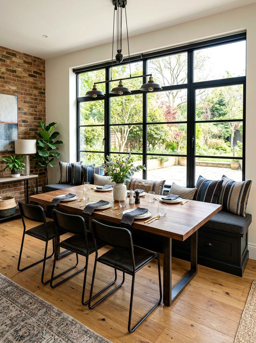 Window seat dining area - 30 banquette dining room ideas