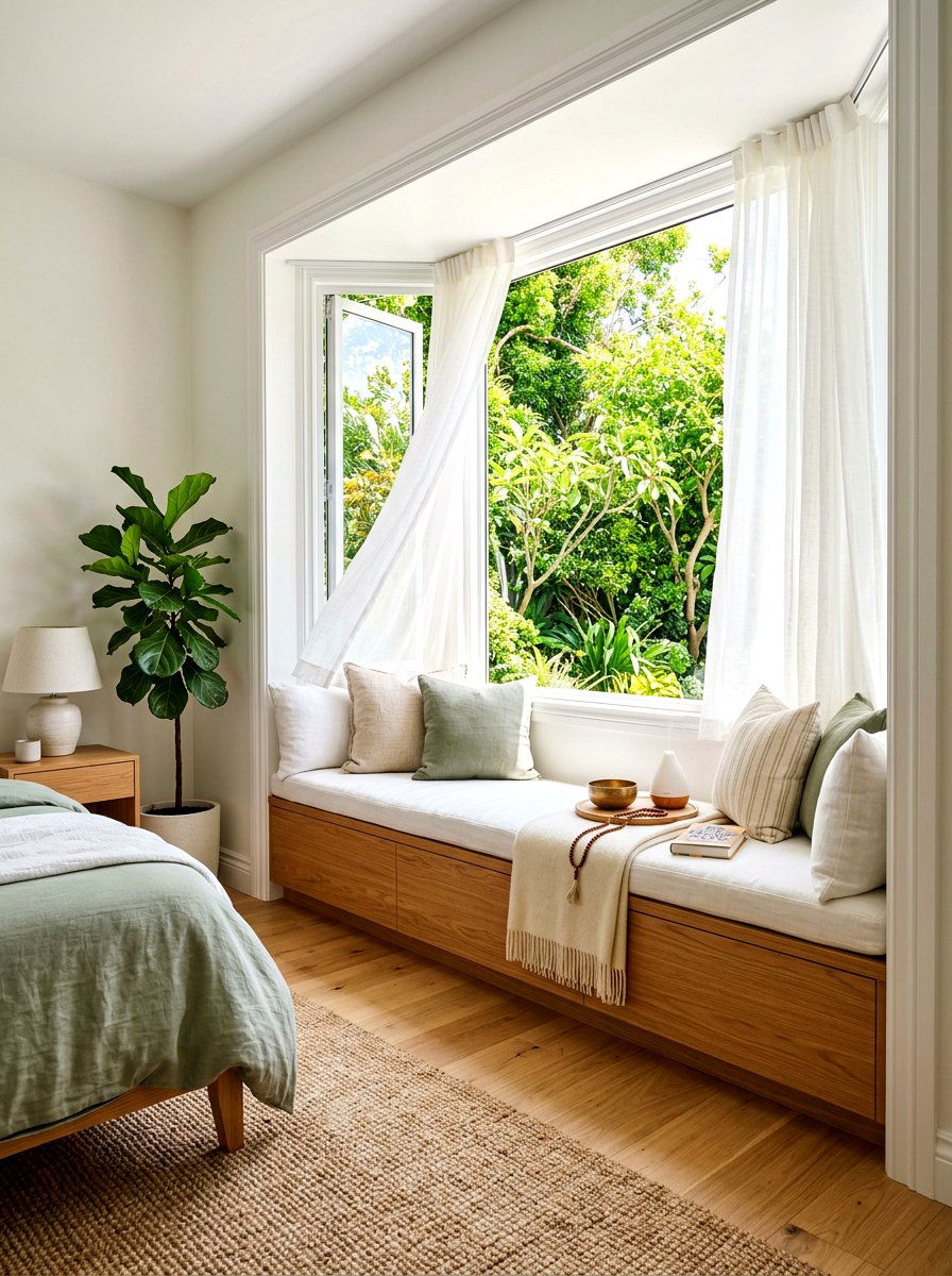 Window seat meditation nook bedroom - 30 meditation corner bedroom ideas
