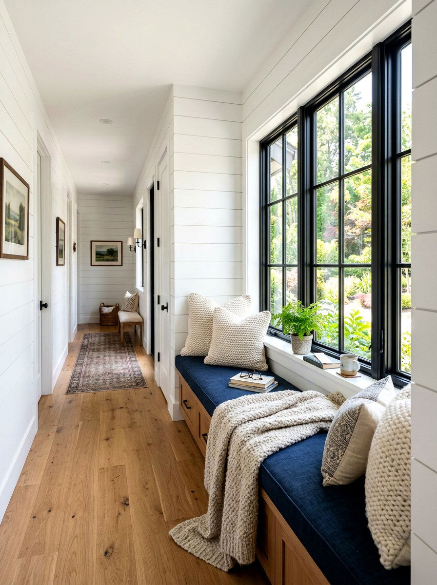 Window seat reading nook - 30 hallway reading nook ideas