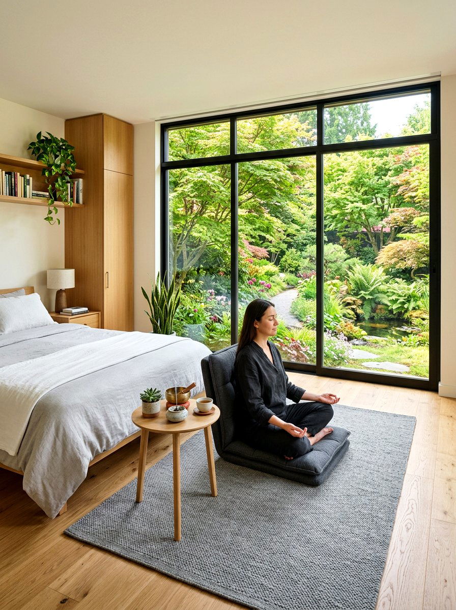 Window view meditation corner bedroom - 30 meditation corner bedroom ideas