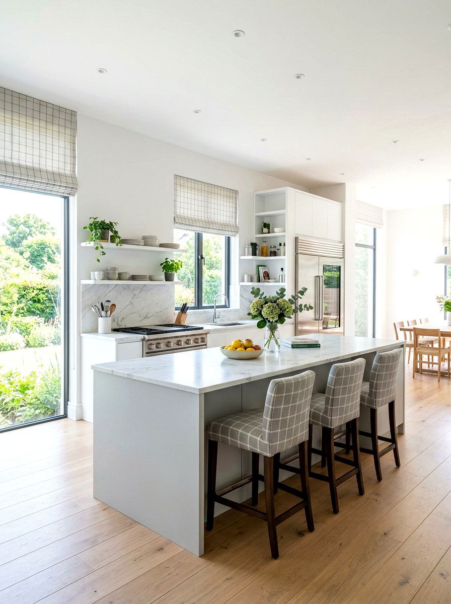 Windowpane Kitchen - 30 plaid decor ideas