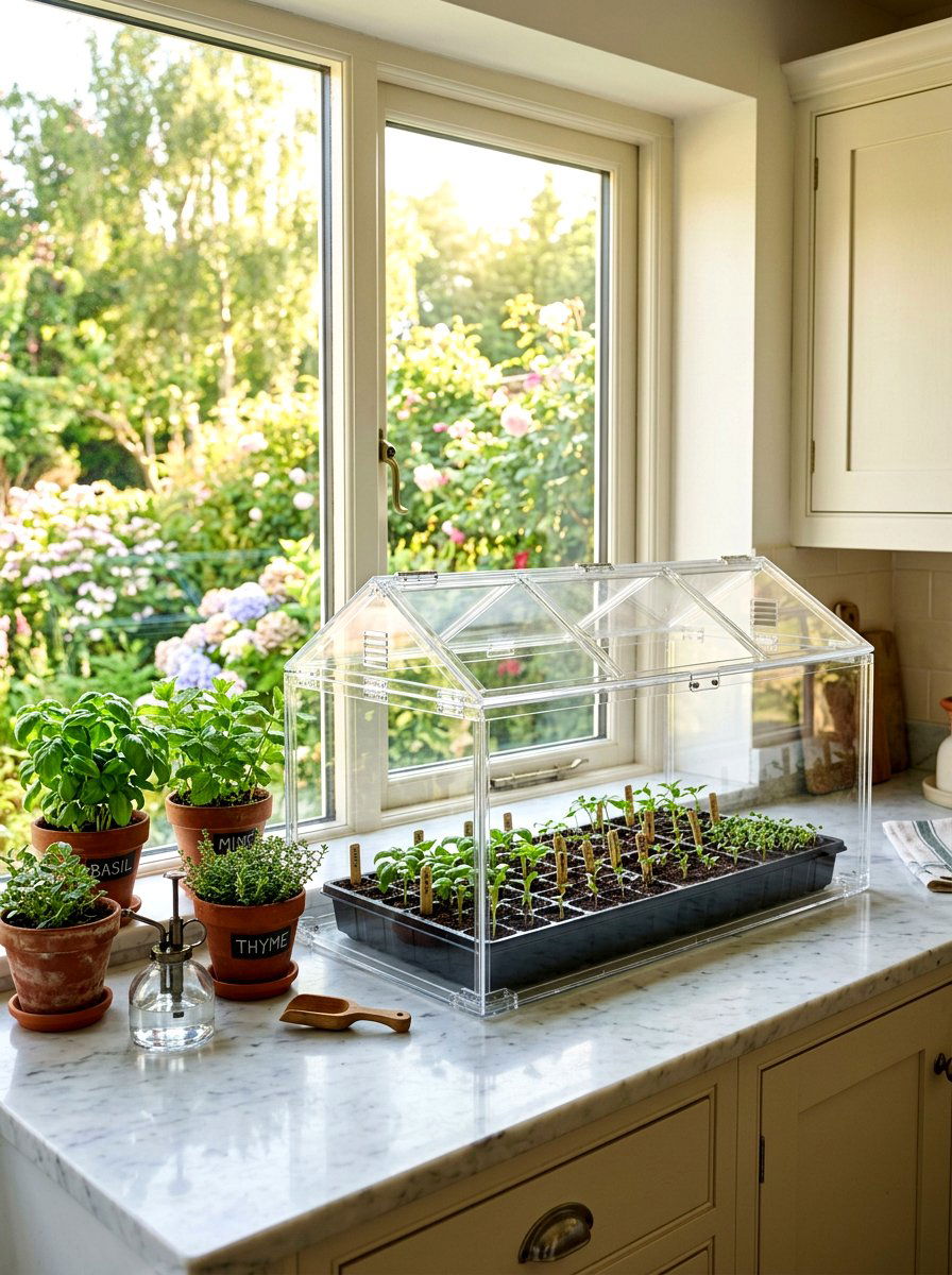 Windowsill Greenhouse - 30 indoor greenhouse ideas