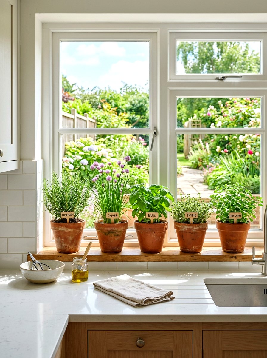 Windowsill Vegetable Herb Garden - 30 year round vegetable garden ideas