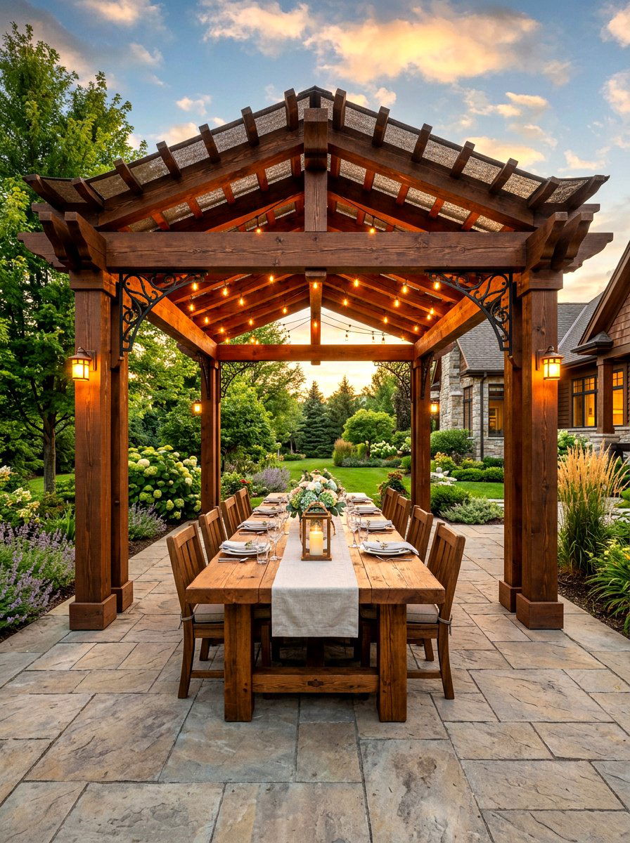 Windproof Pavilion Curtain - 30 pavilion drapery ideas
