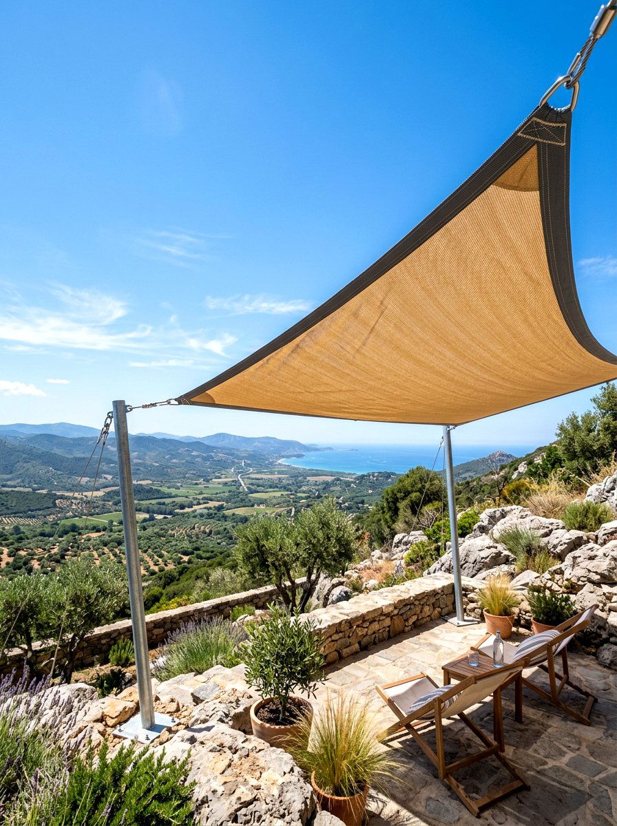 Windy Area Shade Sail - 30 shade sail ideas
