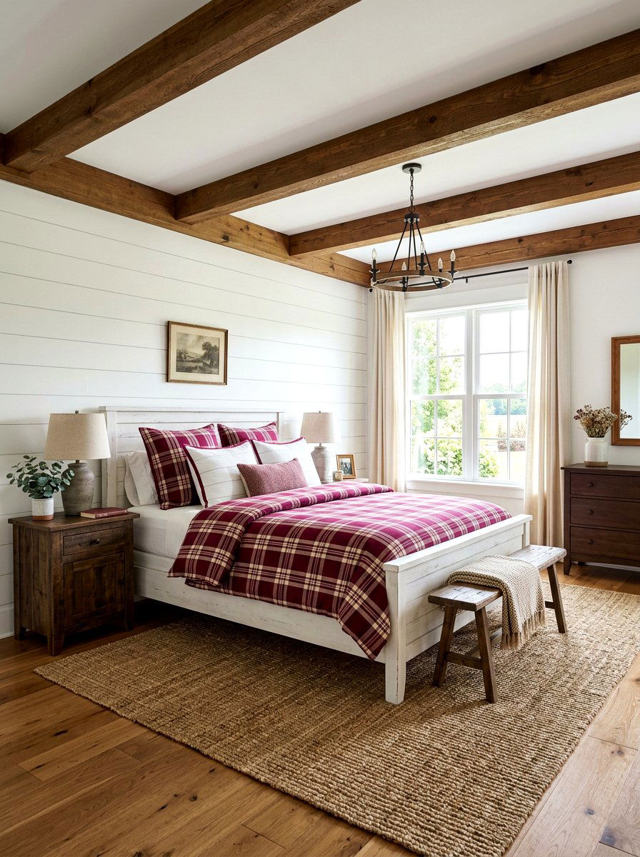 Wine Color Farmhouse Style - 30 wine color bedroom ideas