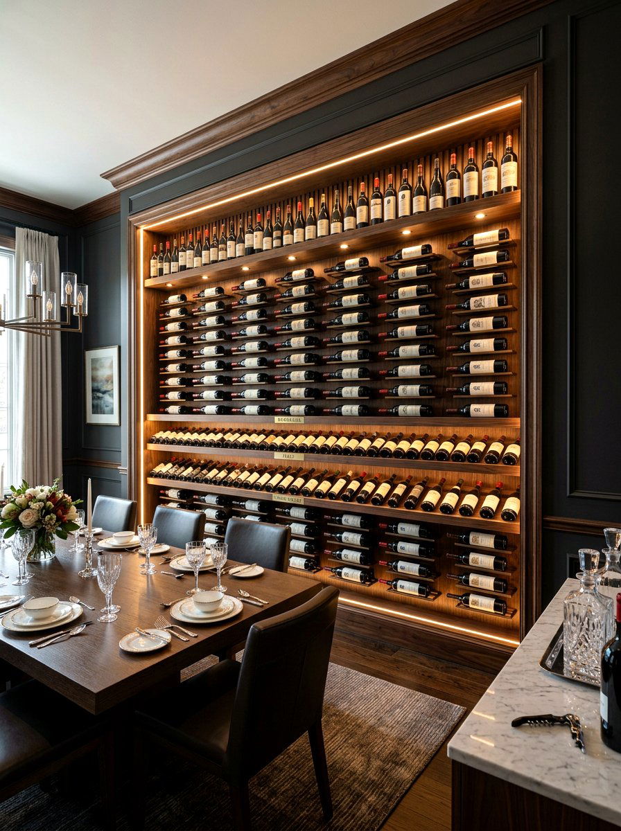 Wine Rack Wall Inset - 30 recessed shelf ideas