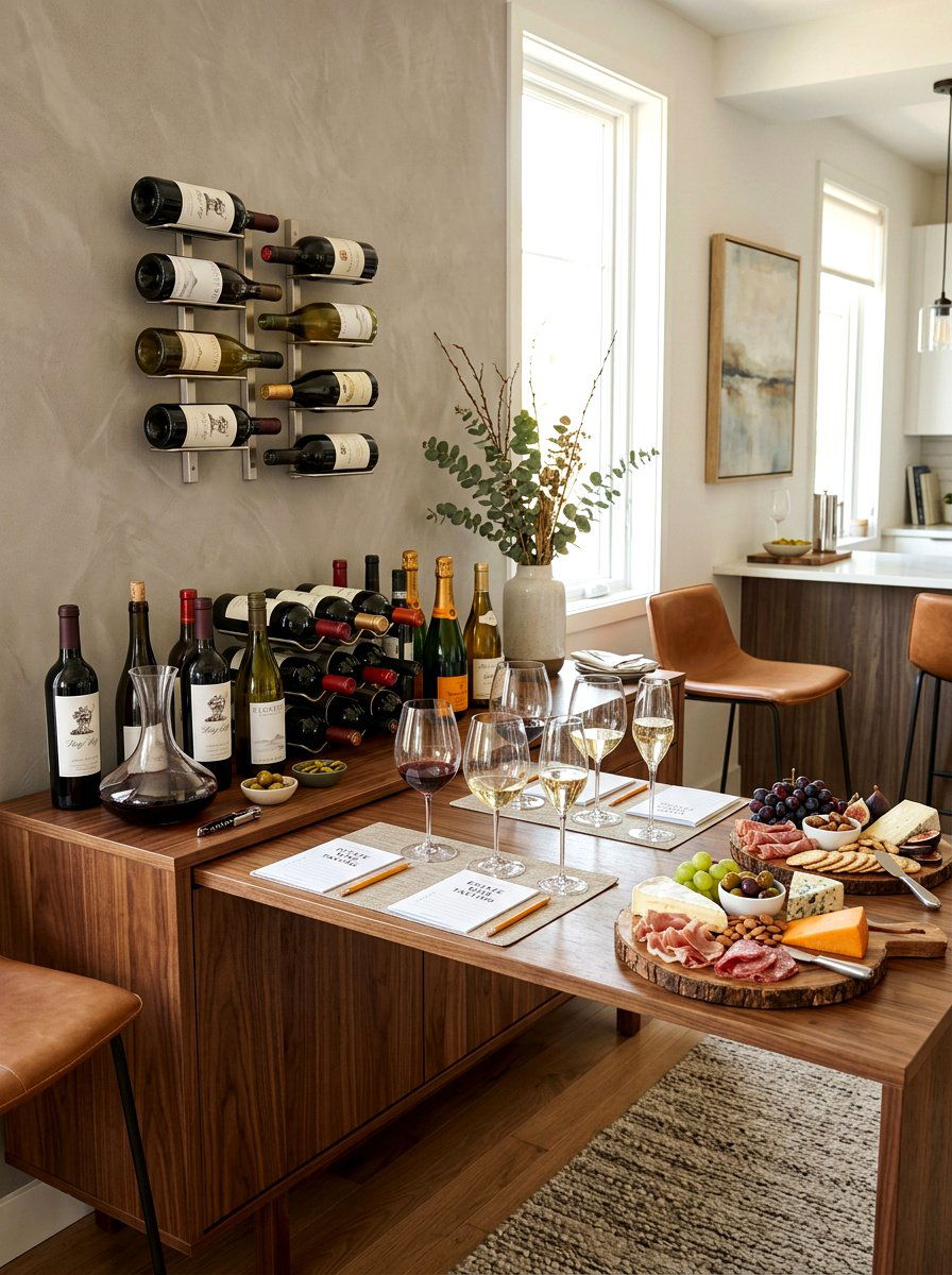 Wine Tasting Bar - 30 intimate hosting ideas