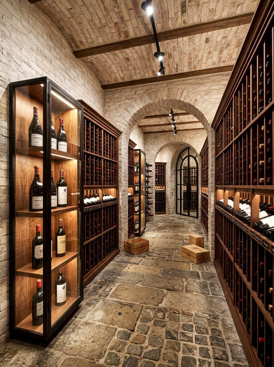 Wine cellar limewash brick - 30 limewashed brick wall ideas