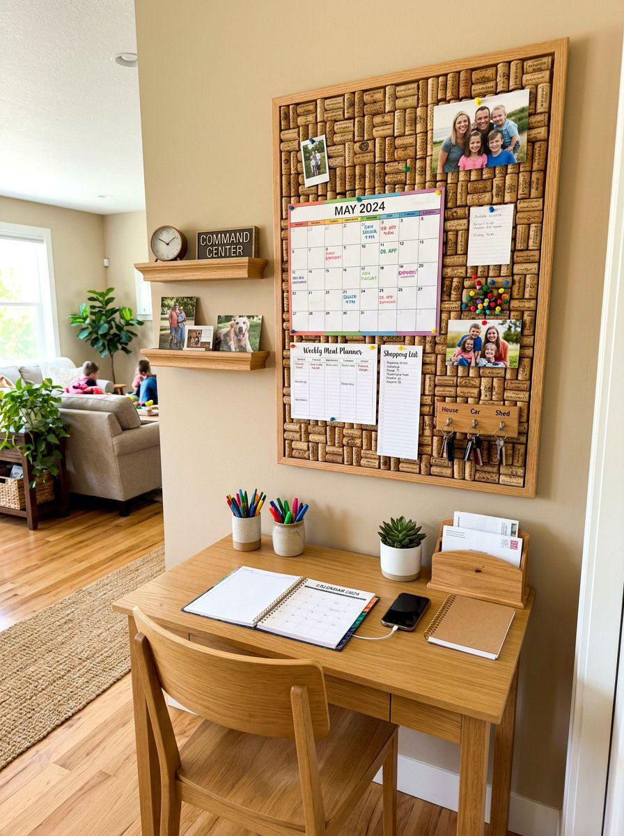 Wine cork memo board - 30 cork decor ideas