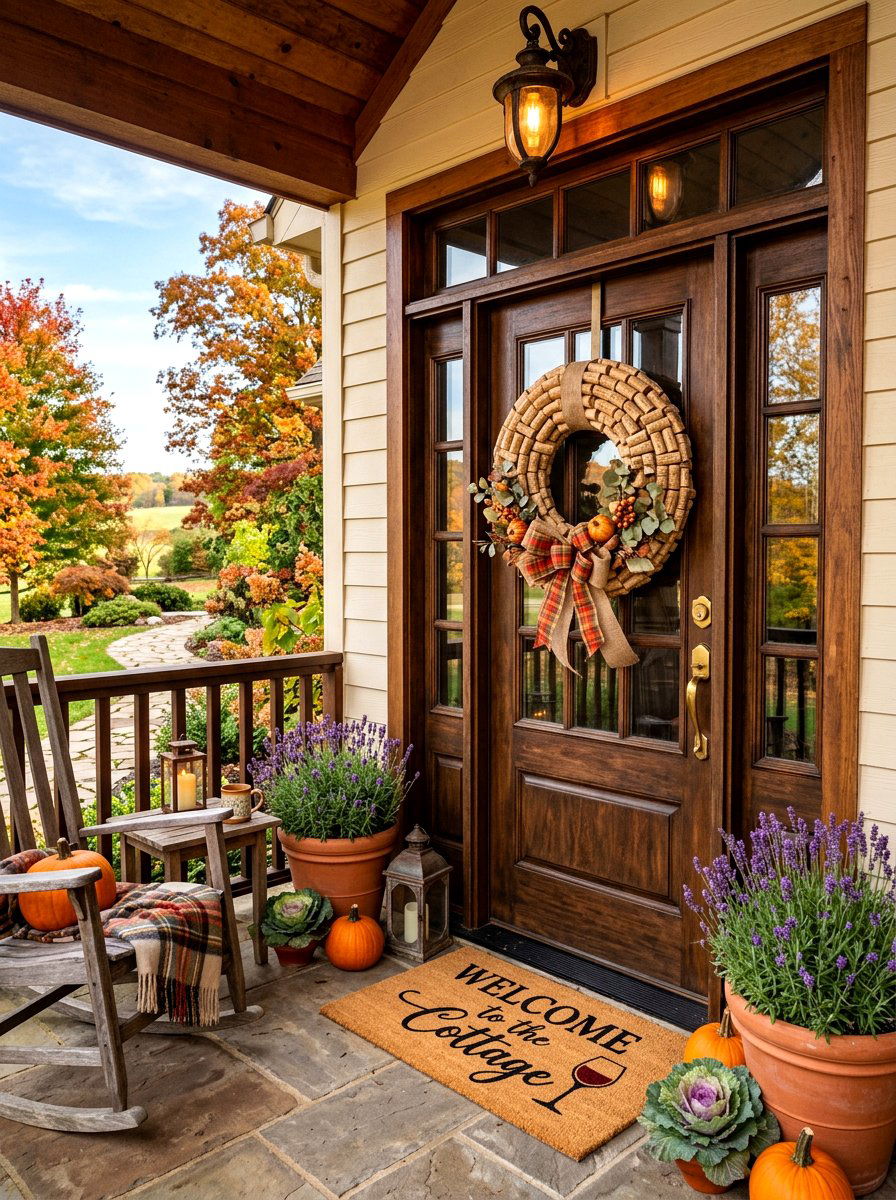 Wine cork wreath - 30 cork decor ideas