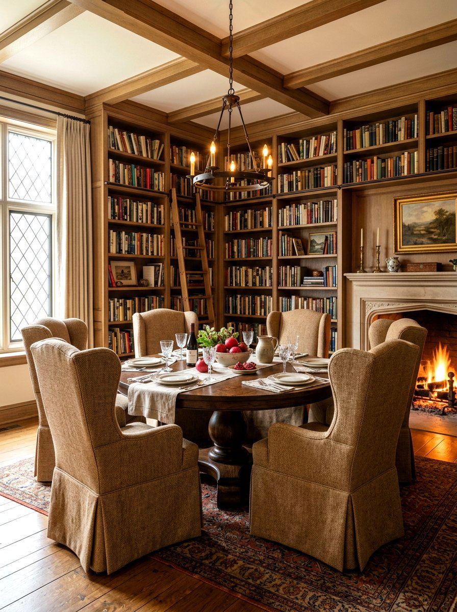 Wingback Skirted Dining Chair - 30 skirted dining chair ideas
