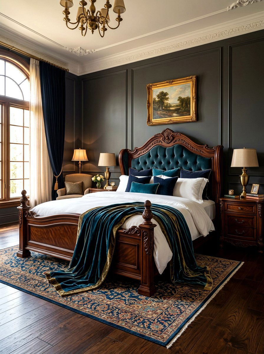 Wingback Wood Frame Bed - 30 wood bed frame ideas