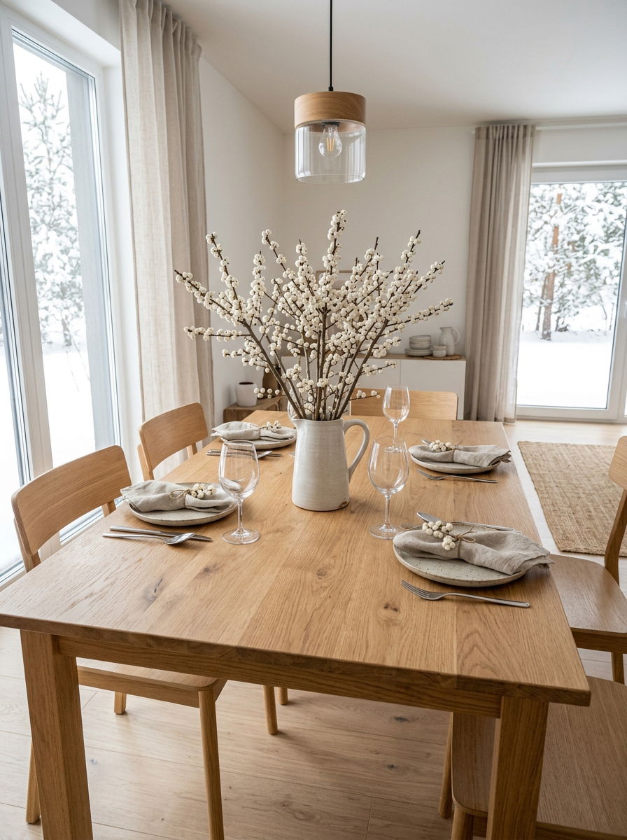 Winter Berry Branch - 30 winter greenery decor ideas