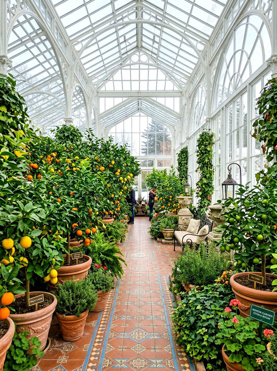 Winter Garden Citrus Room - 30 dwarf citrus garden ideas