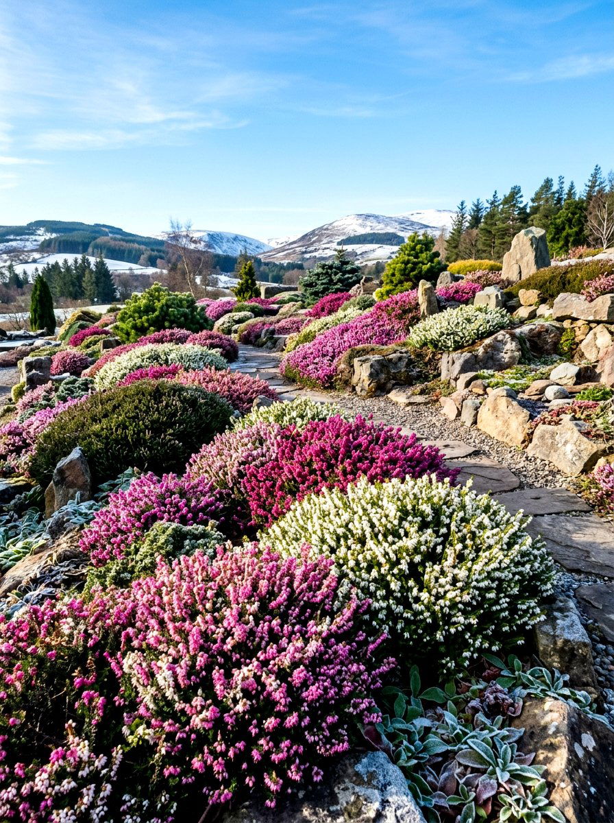 Winter Heather Garden - 30 bee friendly garden ideas