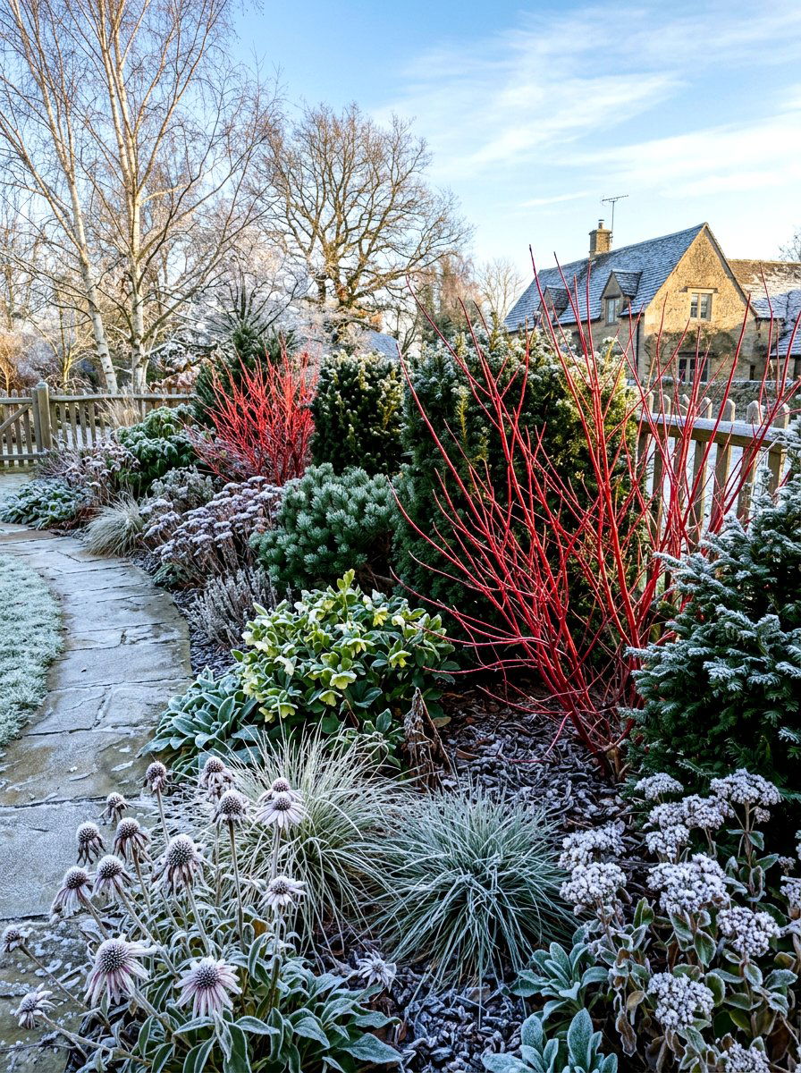 Winter Interest Mixed Border - 30 mixed border garden ideas