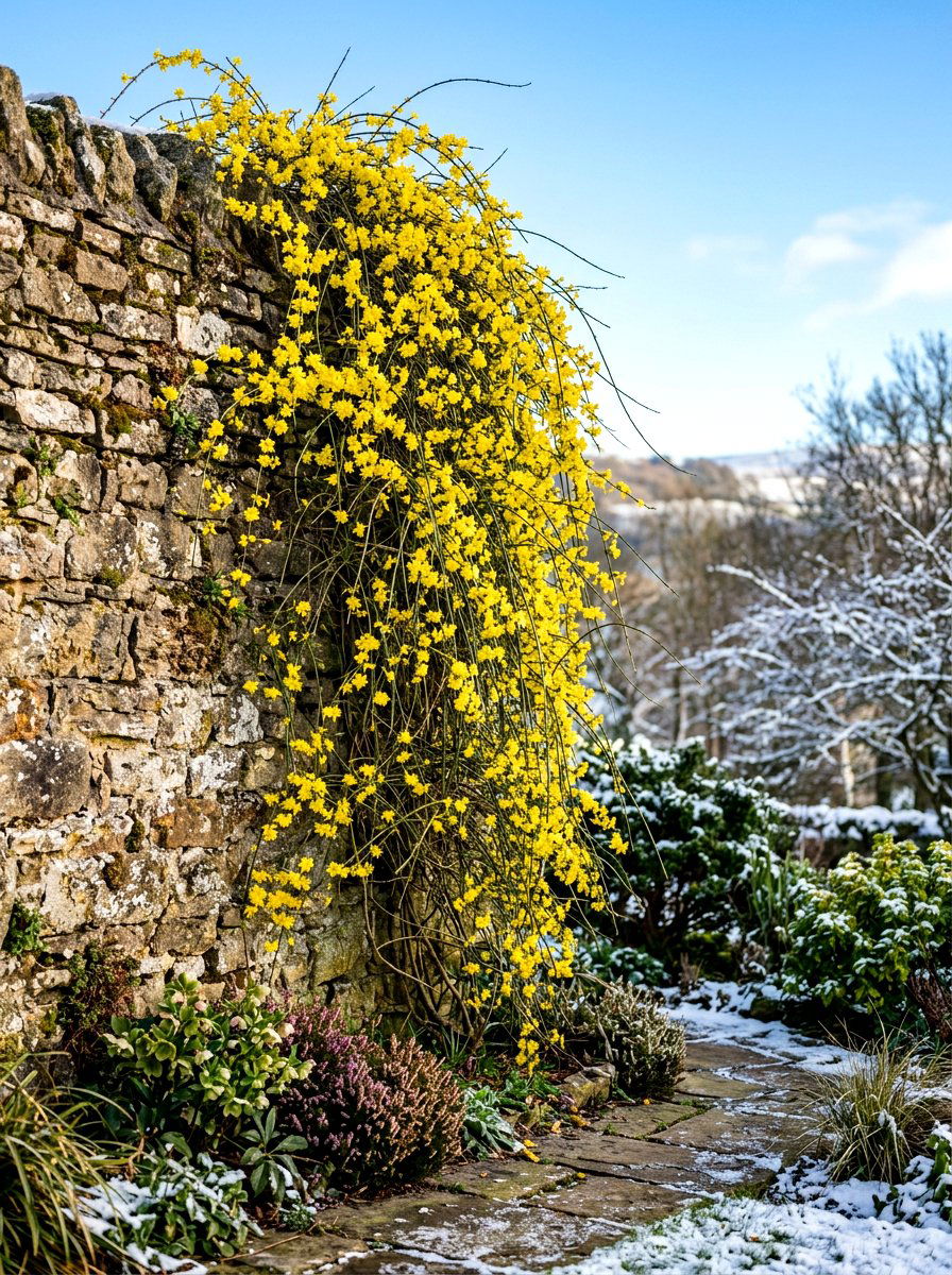 Winter Jasmine Climber - 30 winter garden ideas