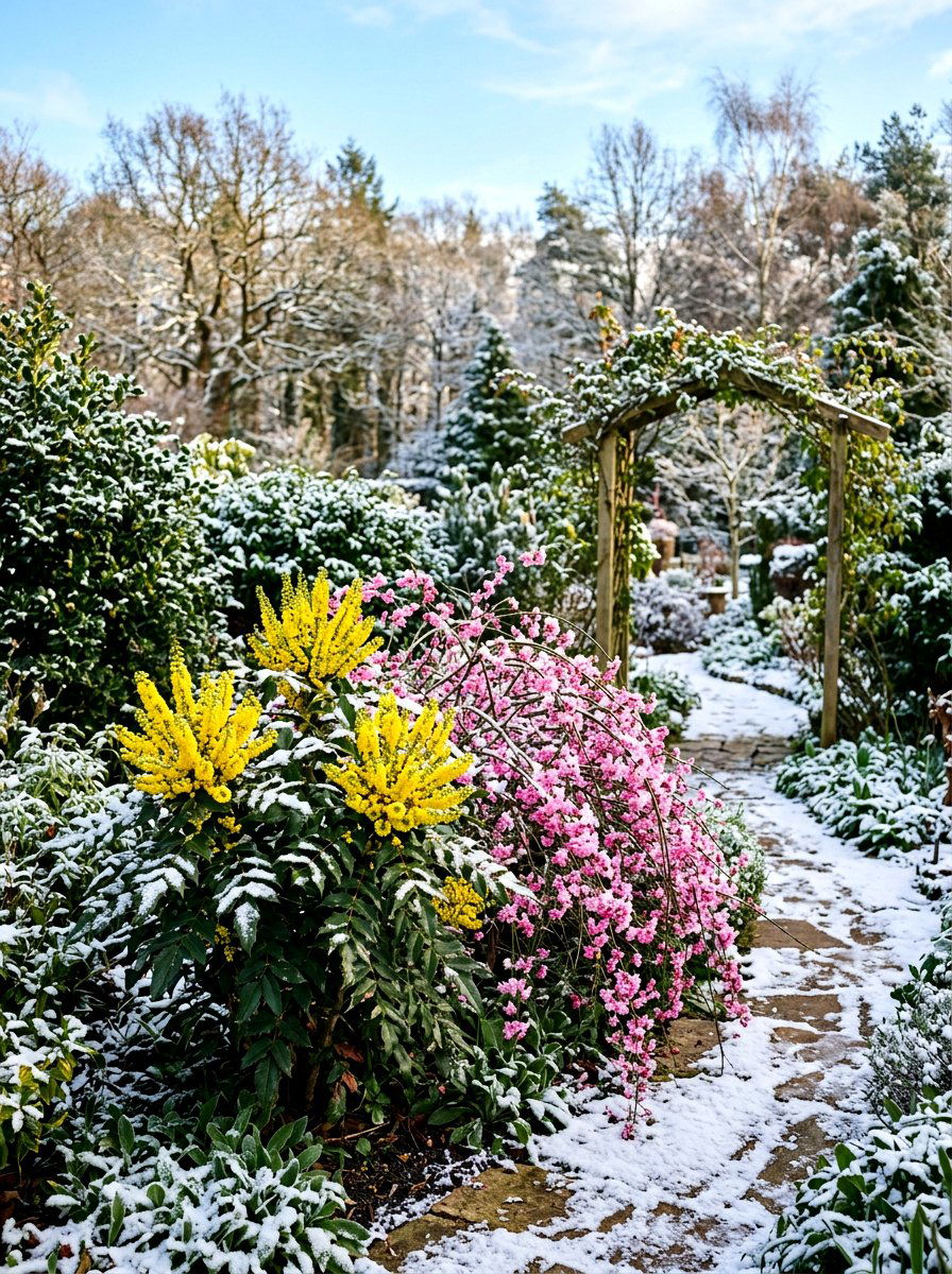 Winter flowering plant corner - 30 hummingbird oasis backyard ideas