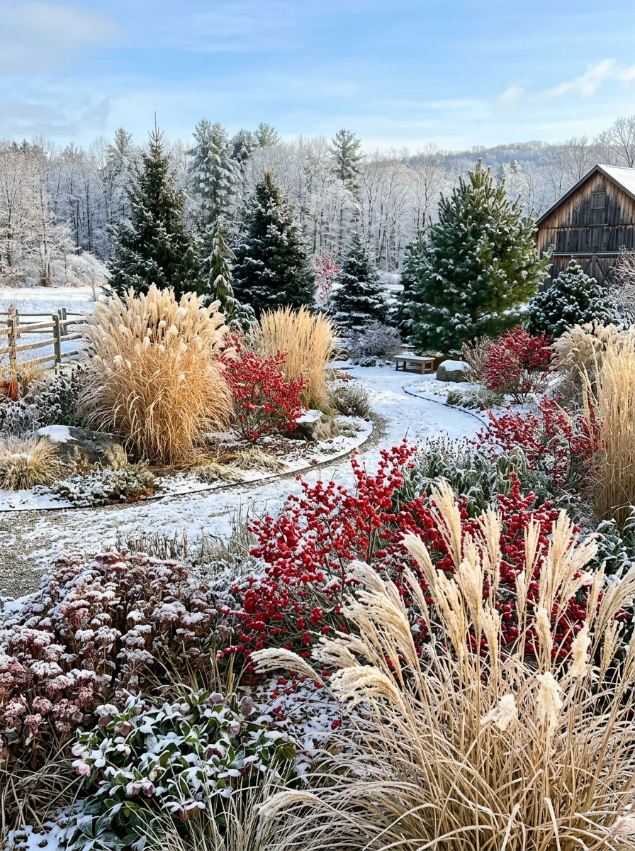 Winter interest perennial garden - 30 perennial flower bed ideas