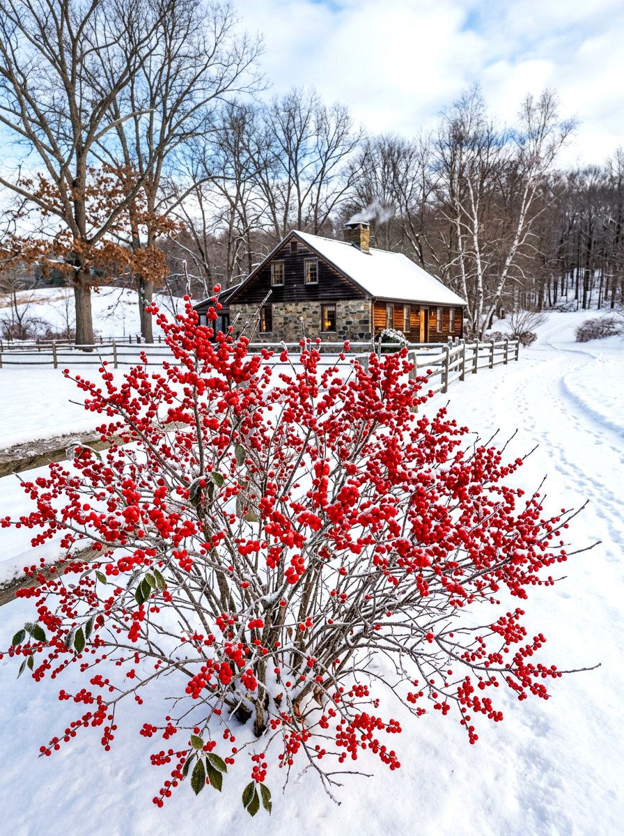 Winterberry Holly - 30 front yard shrub ideas
