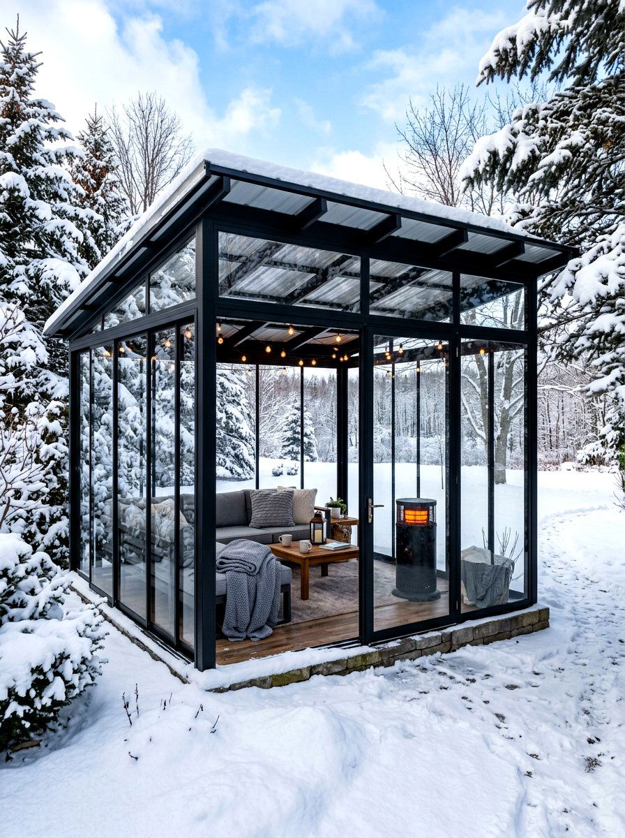 Winterized Glass Walled Gazebo - 30 hardtop gazebo ideas