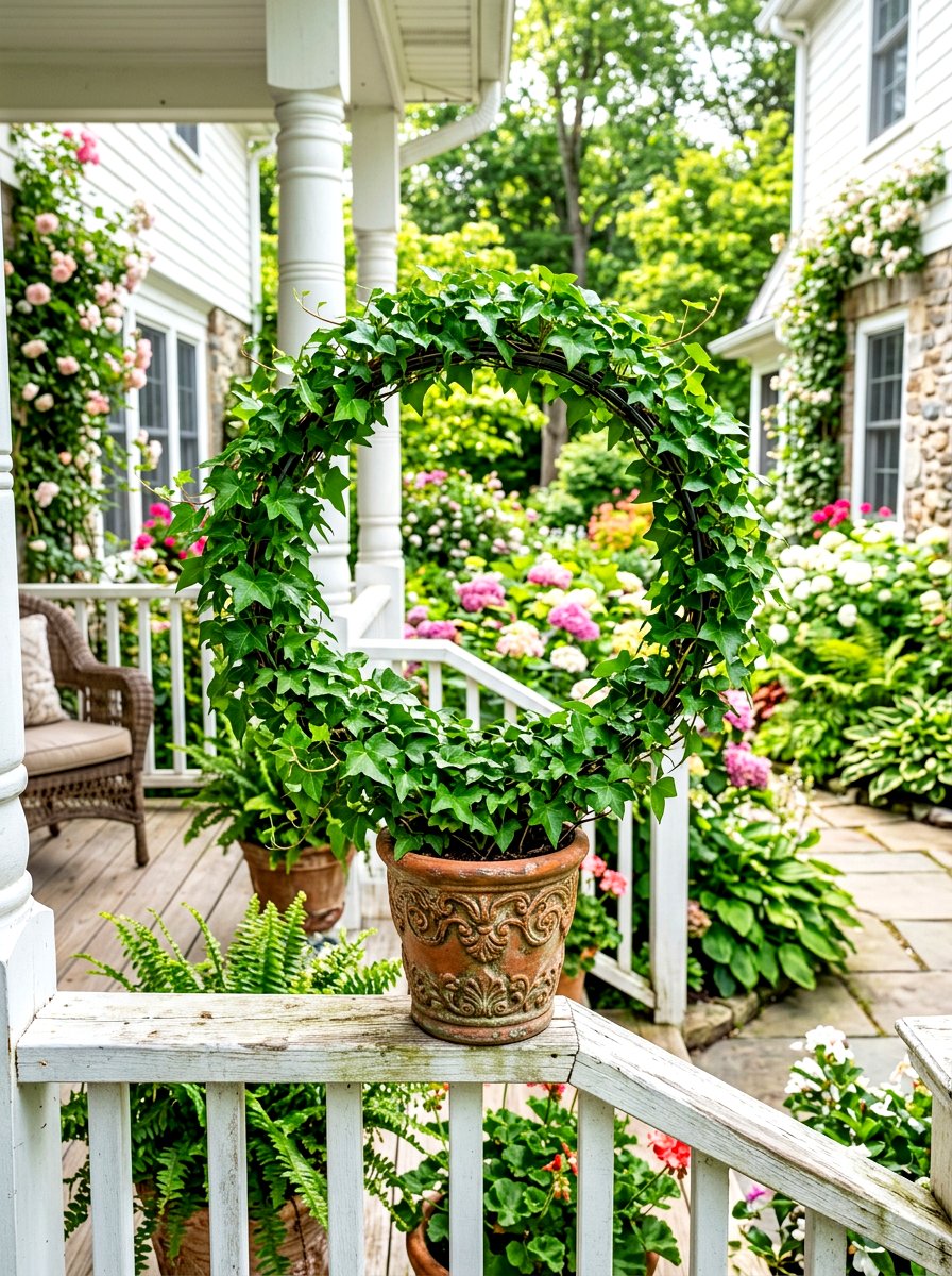 Wire Frame Ivy Topiary - 30 topiary front porch ideas aesthetic