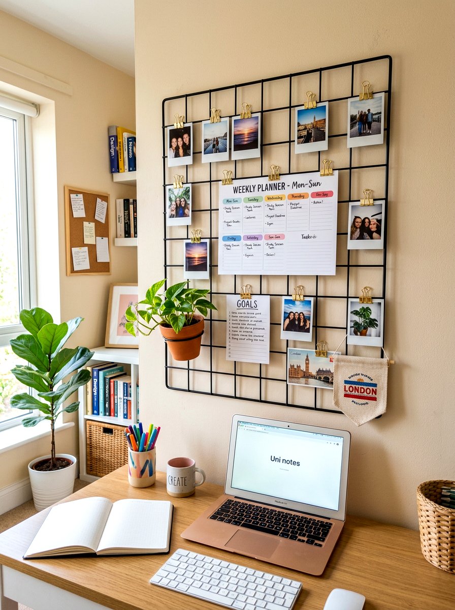 Wire Grid For Desk - 30 dorm desk ideas