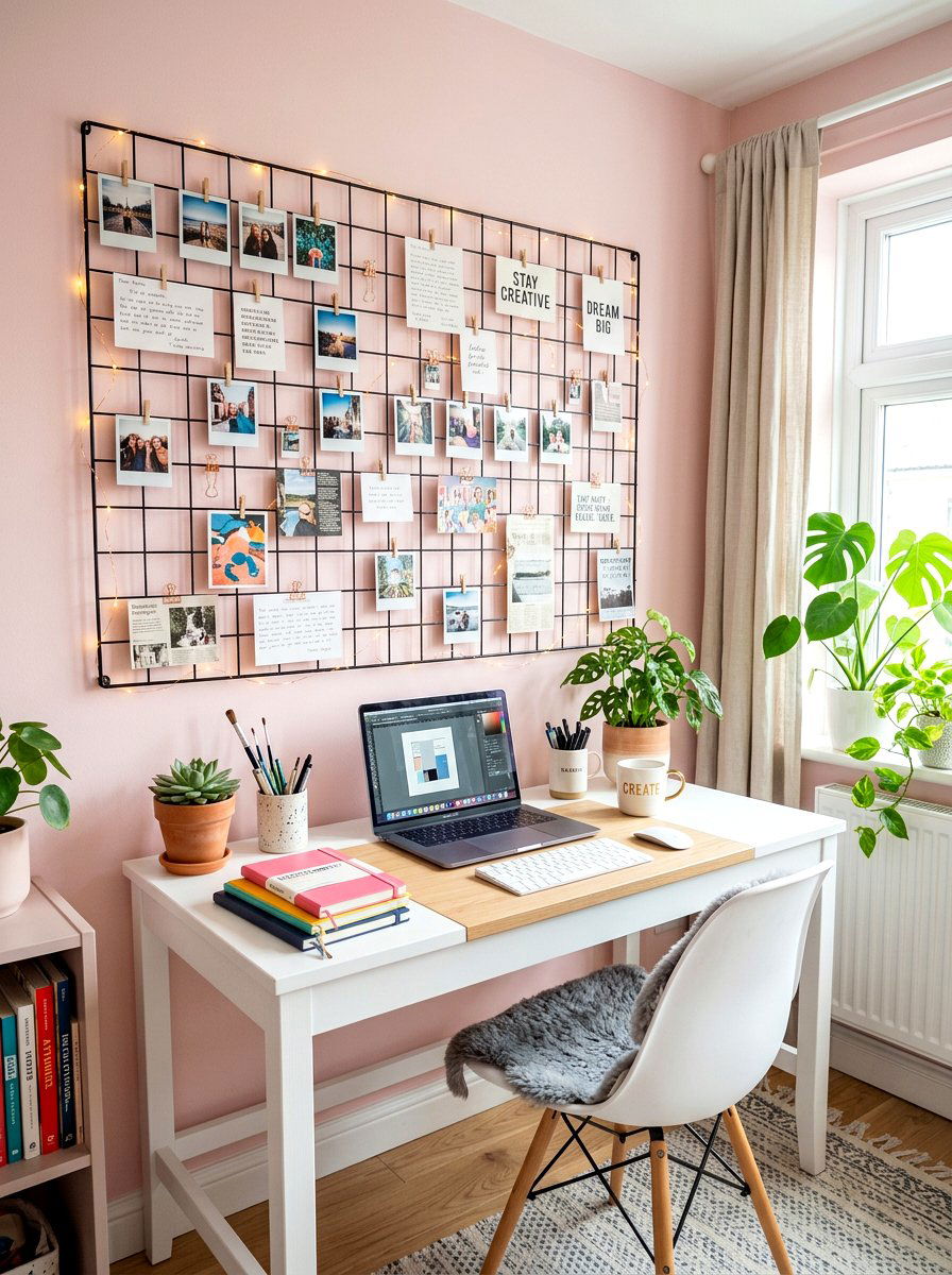 Wire Grid Study - 30 message board wall ideas