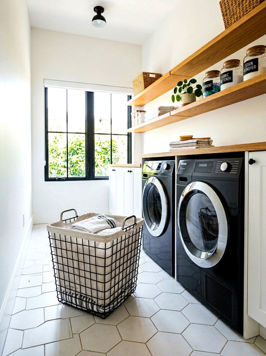 Wire Laundry Basket - 30 basket storage ideas
