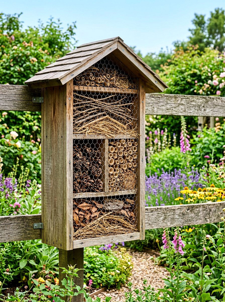 Wire Mesh Bug Hotel - 30 insect hotel ideas