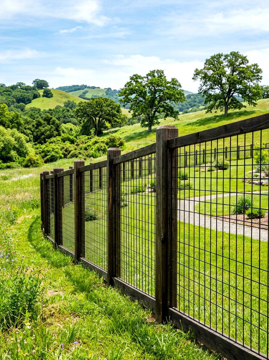 Wire Mesh Fence - 30 cheap fence ideas
