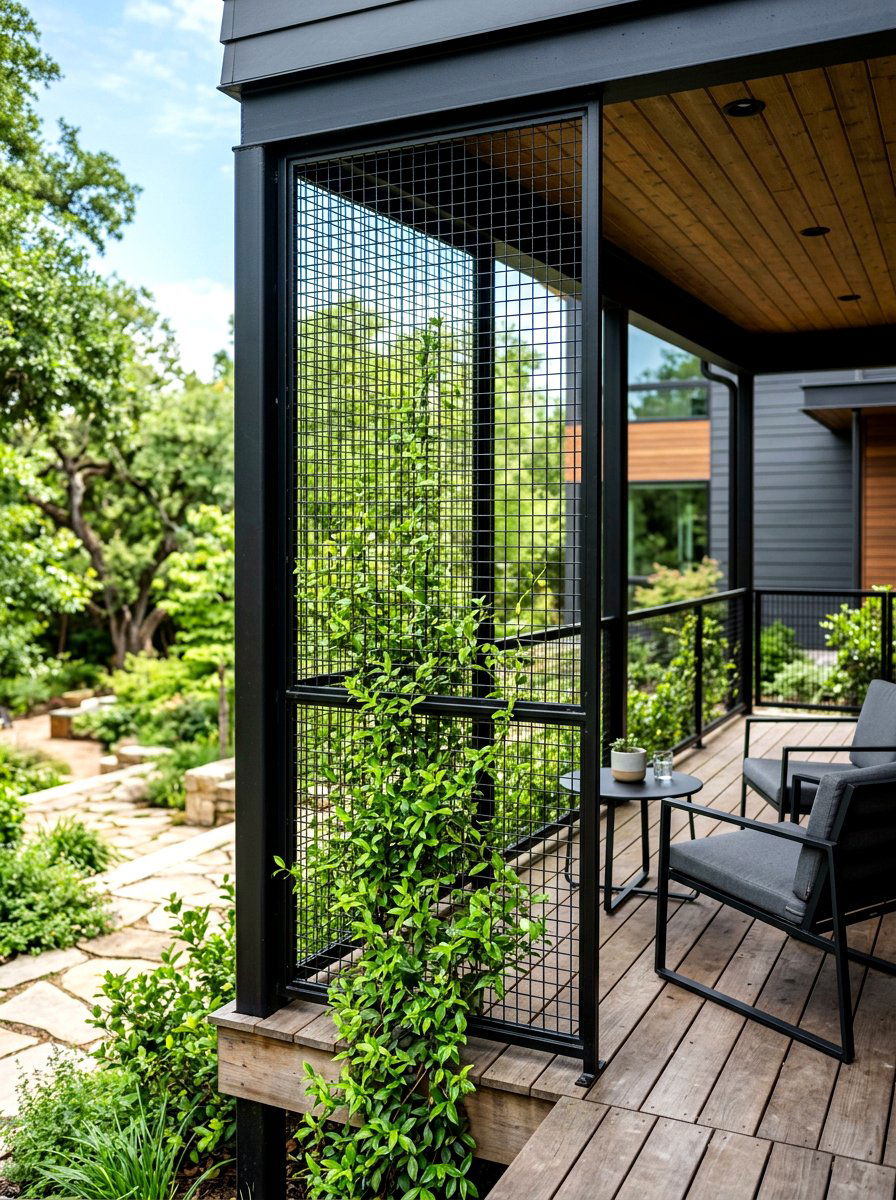 Wire Mesh Panels - 30 porch skirting ideas