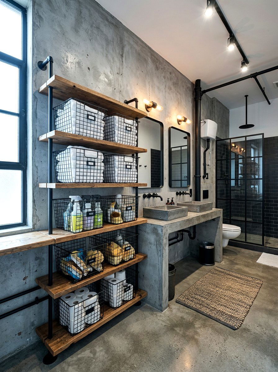 Wire Storage Bin - 30 bathroom organization ideas